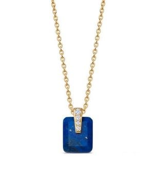 Astley Clarke Deco Pendant Necklace - Blue