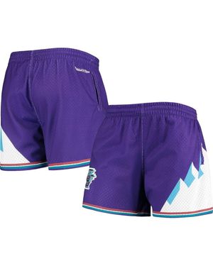 Mitchell & Ness Utah Jazz Jump Shot Shorts - Purple