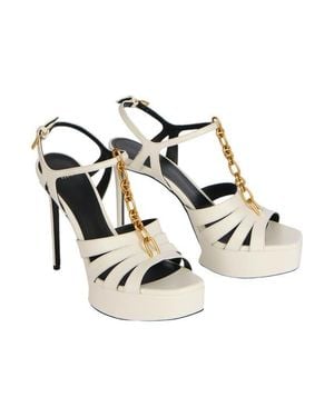 Balmain Sync Platform Sandals - White