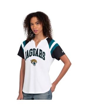 Starter Jacksonville Jaguars Game On Notch Neck T-Shirt - White
