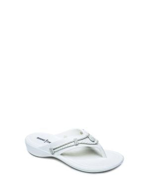 Minnetonka Silverthorne Prism Waterproof Flip Flop - White