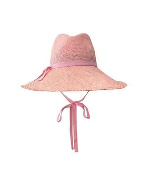 Binata Millinery Rosie Wide Brim Straw Hat - Pink