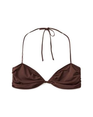 Mango Bandeau Bikini Top - Brown
