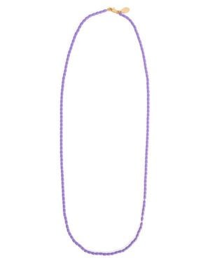 Clare V. Enamel Barrel Chain Necklace - White