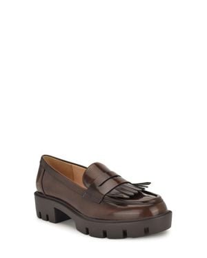 Nine West Missa Platform Lug Loafer - Brown