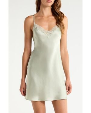 Etam Milky Lace Trim Washable Silk Camisole - White