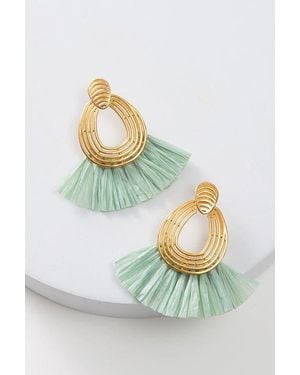 Noonday Collection Lux Raffia Earrings - Blue