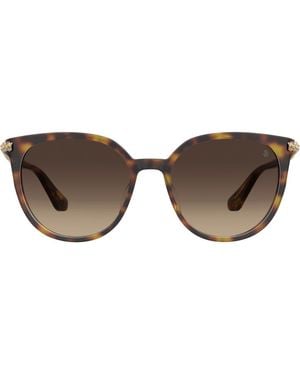 Stuart Weitzman 55Mm Gradient Square Sunglasses - Brown