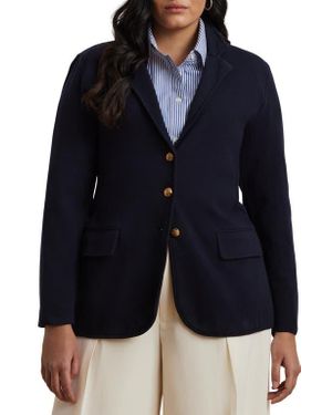 Ralph Lauren Combed Cotton Blazer - Blue