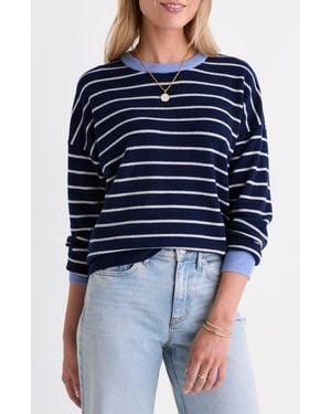 Vineyard Vines Stripe Cashmere Sweater - Blue