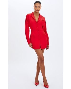 Miss Circle Blythe Batwing Blazer Mini Dress - Red