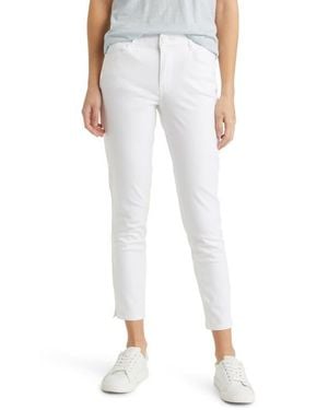 Wit & Wisdom High Waist Ankle Skinny Pants - White