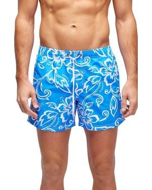 Sundek Print Swim Trunks - Blue
