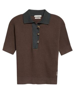 JW Anderson Cotton & Cashmere Blend Polo Sweater - Brown