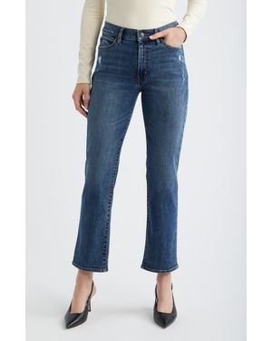 FRAME The Borrowed Distressed Boyfriend Jeans - Blue