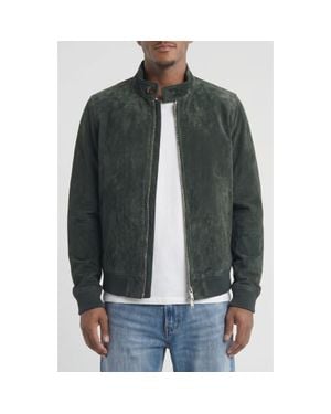 Bagatelle Genuine Suede Harrington Jacket - Green