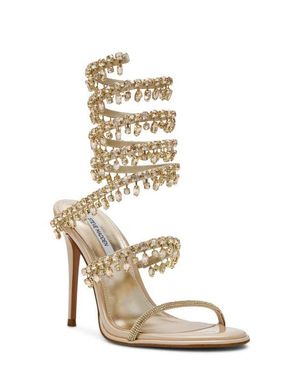 Steve Madden Gorgina Ankle Wrap Sandal - Metallic