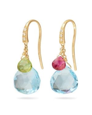 Marco Bicego Paradise 18K Semiprecious Stone Drop Earrings - Blue