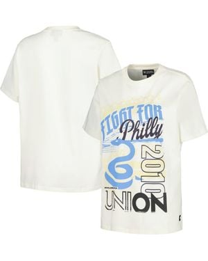 The Wild Collective Philadelphia Union Oversized Washed T-Shirt - White