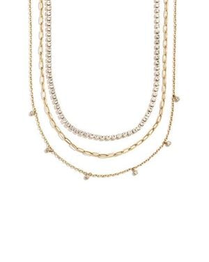 BaubleBar Tate Set Of 3 Waterproof Necklaces - White