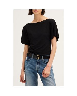 Madewell Boatneck Dolman Sleeve Top - Black