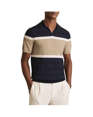 Reiss Jefferson Colorblock Polo - Black