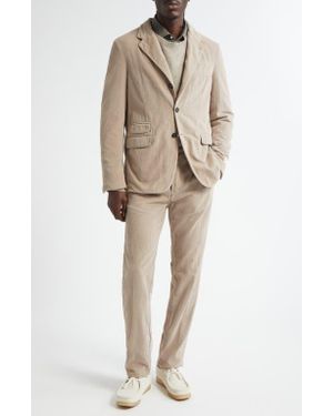 Massimo Alba Sloop Pinwale Corduroy Suit - Natural