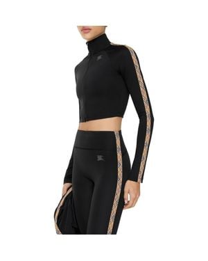Burberry Astrid Crop Track Jacket - Black