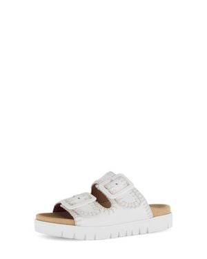Gabor Buckle Strap Sandal - White