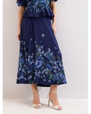 Phase Eight Maeve Floral Skirt - Blue