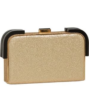 LarAllan Liz Glitter Clutch - Natural