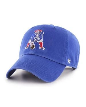'47 New England Patriots Throwback Clean Up Adjustable Hat - Blue