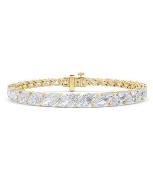 Bliss Diamond 13Ct Marquise Diamond Tennis Bracelet 14K Lab Grown 7 - Metallic