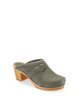 Sanita Manuella Leather Clog - Gray