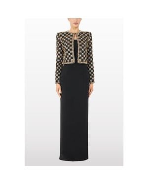 Jenny Packham Dahlia Crystal-Embellished Jacket - Black