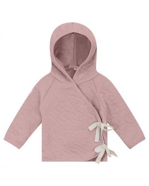 Bebe Bella Stars Front Neck Quilted Jacket - Pink