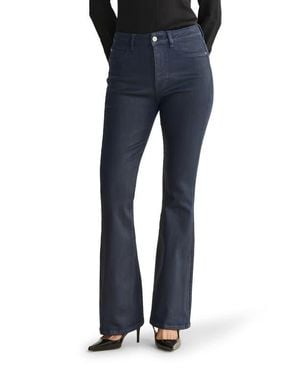 WARP+WEFT Nao Coated High Waist Bootcut Jeans - Blue