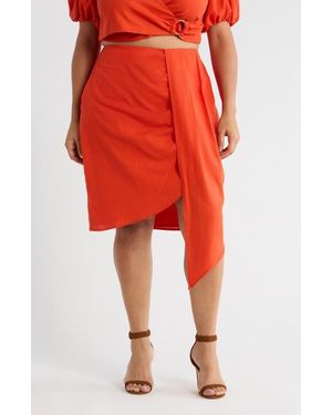 Sugarlips Bet On You Faux Wrap Skirt - Red