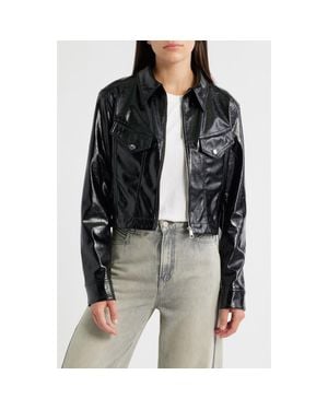 BOSS Jasita Leather Jacket - Black