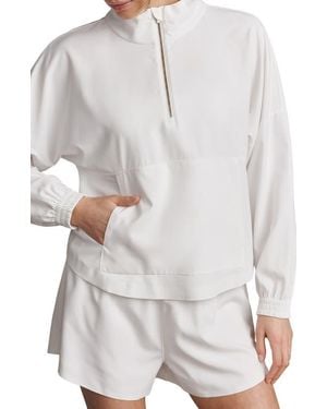 Rhone Mirage Water-Repellent Half-Zip Jacket - White