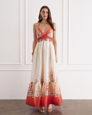 Aqua Blu Australia Jacinta Backless Halter Maxi Dress in Metallic | Lyst Aqua Blu Australia Jacinta Backless Halter Maxi Dress in Metallic | Lyst