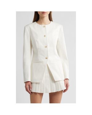French Connection Sabine Slim Fit Stretch Cotton Twill Jacket - White