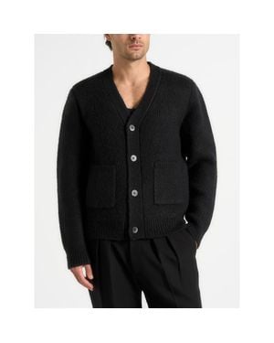 Manière De Voir Wool Knit Cardigan - Black