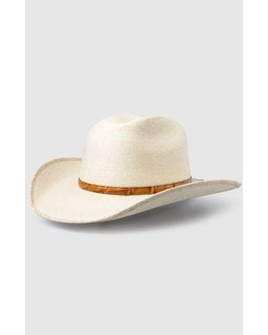 Manuela Lumina Handwoven Straw Sun Hat - White