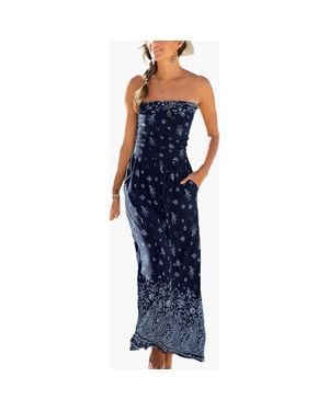 Lascana Bandeau Maxi Dress - Blue