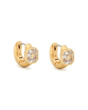 Kate Spade Keep Sparkling Asscher Huggies - Metallic