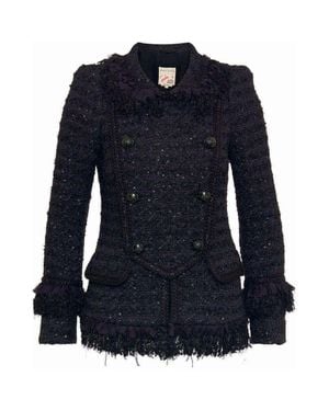 Maison Common Signature Tweed Jacket - Blue