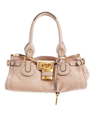Chloé Paddington Leather Satchel - Pink