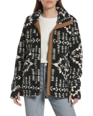 Pendleton Alder Geo Print Fleece Jacket - Black