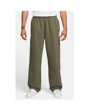 Nike Solo Swoosh Open Hem Fleece Sweatpants - Green